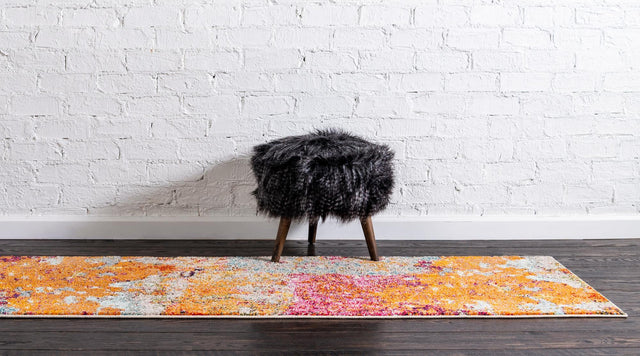 Multicolor 2' 2 x 6' 9 Chromatic Runner Area Rug 100% Polypropylene With Cotton Backing Abstract Modern Colorful Carpet Mat for Home Decor & Interior Design for Sale at Rug Engine