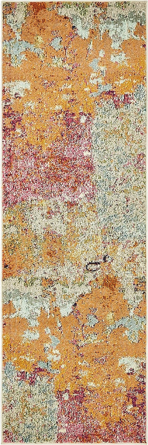 Multicolor 2' 2 x 6' 9 Chromatic Runner Area Rug 100% Polypropylene With Cotton Backing Abstract Modern Colorful Carpet Mat for Home Decor & Interior Design for Sale at Rug Engine