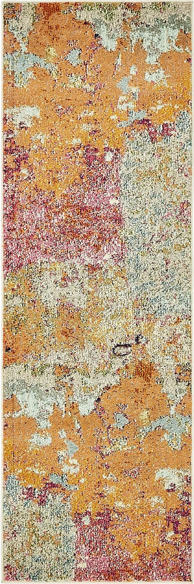 Multicolor 2' 2 x 6' 9 Chromatic Runner Area Rug 100% Polypropylene With Cotton Backing Abstract Modern Colorful Carpet Mat for Home Decor & Interior Design for Sale at Rug Engine