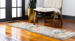Beige 2' 7 x 10' Monterey Runner Area Rug 100% Polypropylene Colorful Easy Clean Traditional Carpet for Living Room, Bedrooms, Dining, Kitchen for Sale at Rug Engine