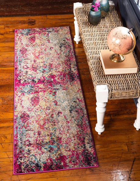 Multicolor 2' 7 x 10' Monterey Runner Area Rug 100% Polypropylene Colorful Easy Clean Traditional Carpet for Living Room, Bedrooms, Dining, Kitchen for Sale at Rug Engine