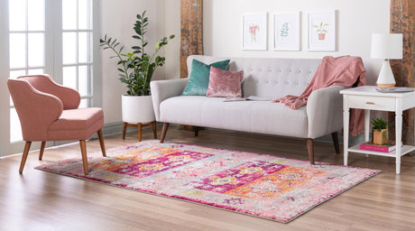 Pink 2' x 3' 1 Monterey Rectangle Area Rug 100% Polypropylene Colorful Easy Clean Traditional Carpet for Living Room, Bedrooms, Dining, Kitchen for Sale at Rug Engine