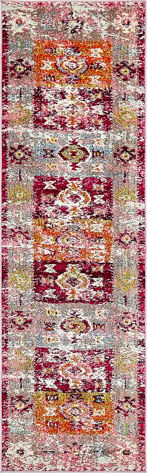 Pink 2' x 6' 9 Monterey Runner Area Rug 100% Polypropylene Colorful Easy Clean Traditional Carpet for Living Room, Bedrooms, Dining, Kitchen for Sale at Rug Engine