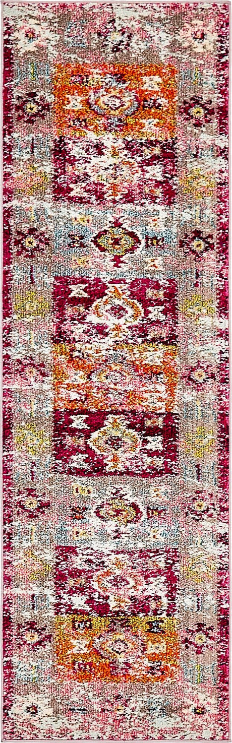 Pink 2' x 6' 9 Monterey Runner Area Rug 100% Polypropylene Colorful Easy Clean Traditional Carpet for Living Room, Bedrooms, Dining, Kitchen for Sale at Rug Engine