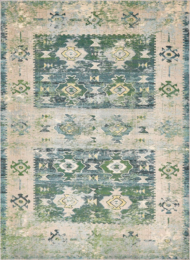 Green 9' x 12' 2 Monterey Rectangle Area Rug 100% Polypropylene Colorful Easy Clean Traditional Carpet for Living Room, Bedrooms, Dining, Kitchen for Sale at Rug Engine