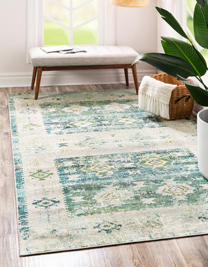Green 8' x 10' Monterey Rectangle Area Rug 100% Polypropylene Colorful Easy Clean Traditional Carpet for Living Room, Bedrooms, Dining, Kitchen for Sale at Rug Engine