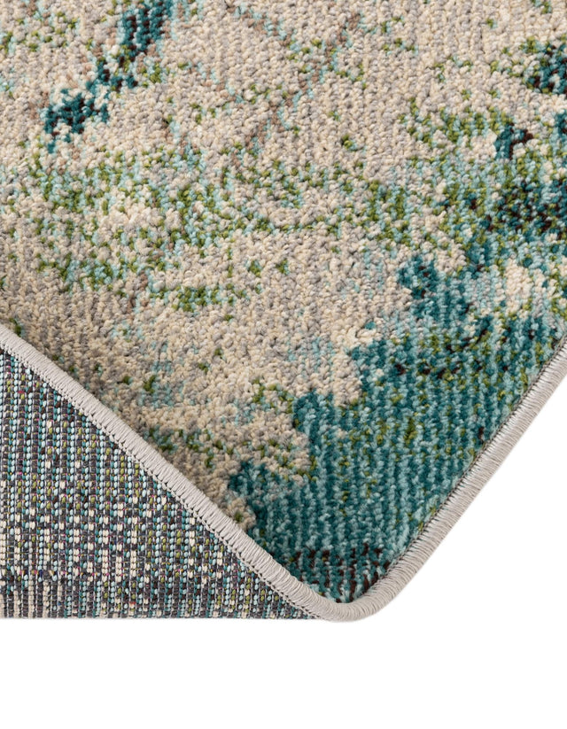Green 8' x 8' Monterey Round Area Rug 100% Polypropylene Colorful Easy Clean Traditional Carpet for Living Room, Bedrooms, Dining, Kitchen for Sale at Rug Engine