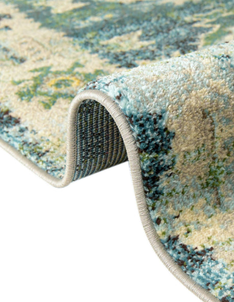 Green 8' x 8' Monterey Round Area Rug 100% Polypropylene Colorful Easy Clean Traditional Carpet for Living Room, Bedrooms, Dining, Kitchen for Sale at Rug Engine