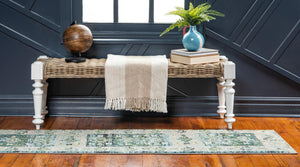 Green 2' x 6' 9 Monterey Runner Area Rug 100% Polypropylene Colorful Easy Clean Traditional Carpet for Living Room, Bedrooms, Dining, Kitchen for Sale at Rug Engine