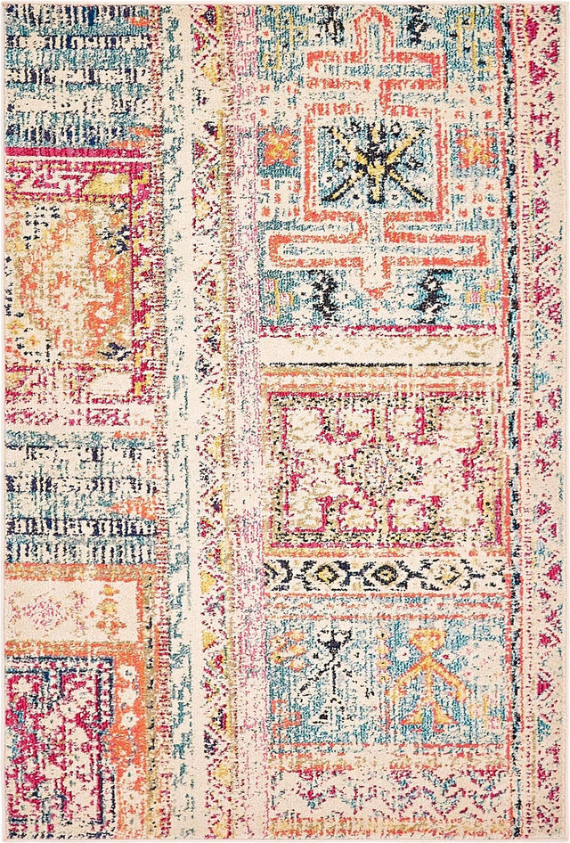 Multicolor 4' 1 x 6' 1 Monterey Rectangle Area Rug 100% Polypropylene Colorful Easy Clean Traditional Carpet for Living Room, Bedrooms, Dining, Kitchen for Sale at Rug Engine