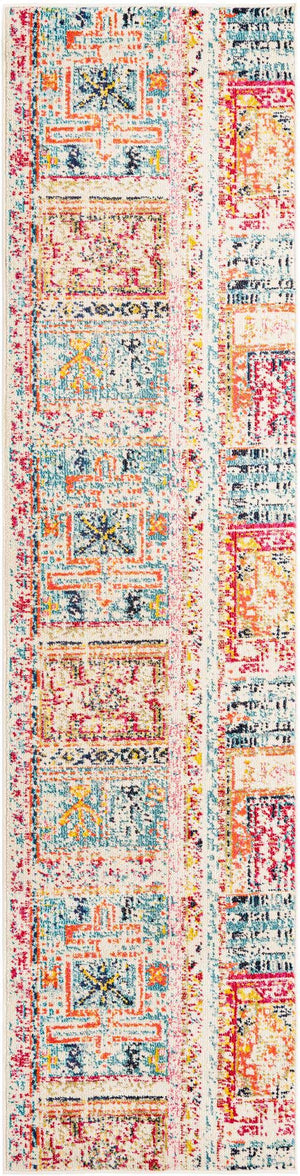 Multicolor 2' 7 x 10' Monterey Runner Area Rug 100% Polypropylene Colorful Easy Clean Traditional Carpet for Living Room, Bedrooms, Dining, Kitchen for Sale at Rug Engine