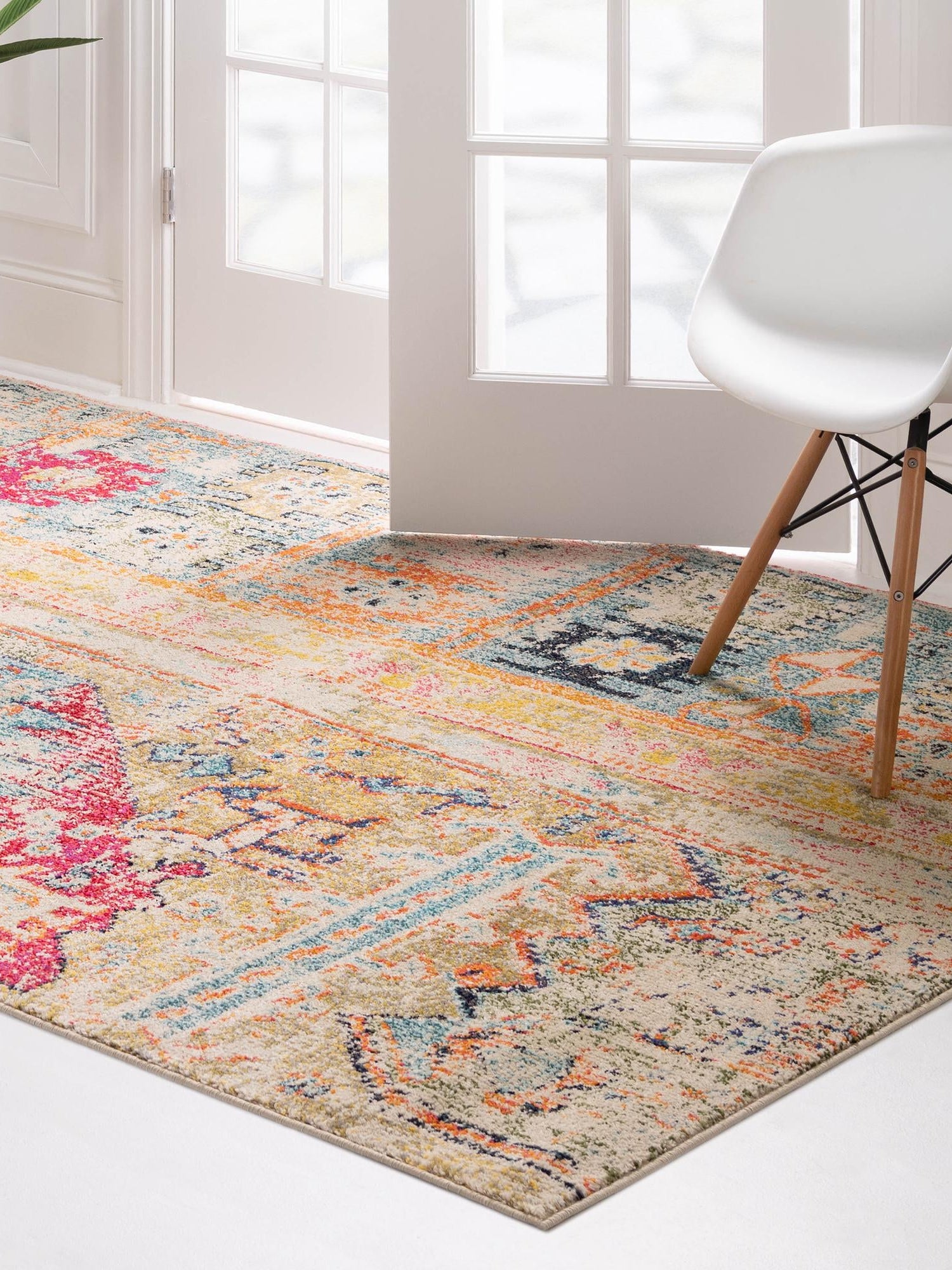 Multicolor 5' 1 x 8' Monterey Rectangle Area Rug 100% Polypropylene Colorful Easy Clean Traditional Carpet for Living Room, Bedrooms, Dining, Kitchen for Sale at Rug Engine