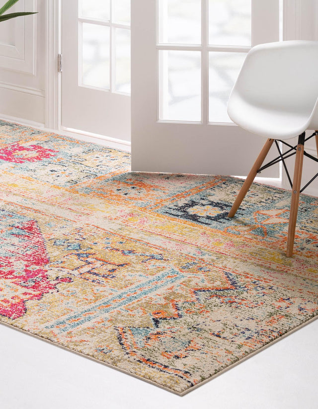 Multicolor 5' 1 x 8' Monterey Rectangle Area Rug 100% Polypropylene Colorful Easy Clean Traditional Carpet for Living Room, Bedrooms, Dining, Kitchen for Sale at Rug Engine