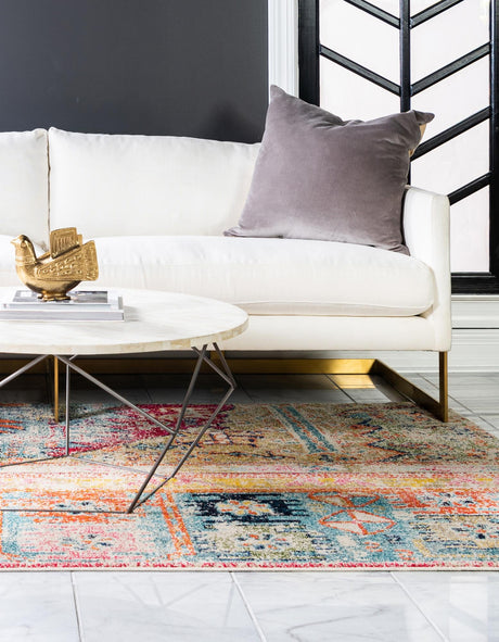 Multicolor 4' 1 x 6' 1 Monterey Rectangle Area Rug 100% Polypropylene Colorful Easy Clean Traditional Carpet for Living Room, Bedrooms, Dining, Kitchen for Sale at Rug Engine