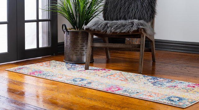Multicolor 2' x 6' 9 Monterey Runner Area Rug 100% Polypropylene Colorful Easy Clean Traditional Carpet for Living Room, Bedrooms, Dining, Kitchen for Sale at Rug Engine