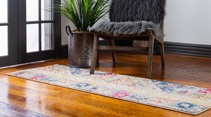 Multicolor 2' 7 x 10' Monterey Runner Area Rug 100% Polypropylene Colorful Easy Clean Traditional Carpet for Living Room, Bedrooms, Dining, Kitchen for Sale at Rug Engine