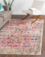 Pink 7' 10 x 11' Monterey Rectangle Area Rug 100% Polypropylene Colorful Easy Clean Traditional Carpet for Living Room, Bedrooms, Dining, Kitchen for Sale at Rug Engine