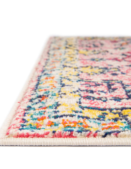 Pink 8' x 10' Monterey Rectangle Area Rug 100% Polypropylene Colorful Easy Clean Traditional Carpet for Living Room, Bedrooms, Dining, Kitchen for Sale at Rug Engine