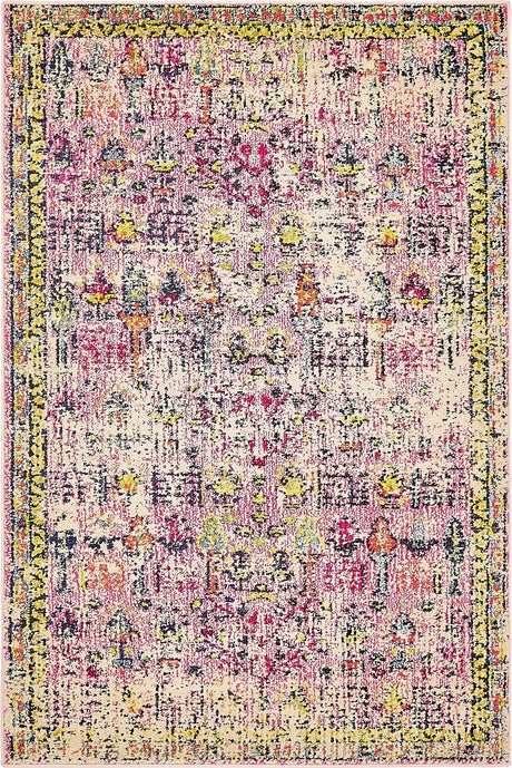 Pink 4' x 6' Monterey Rectangle Area Rug 100% Polypropylene Colorful Easy Clean Traditional Carpet for Living Room, Bedrooms, Dining, Kitchen for Sale at Rug Engine