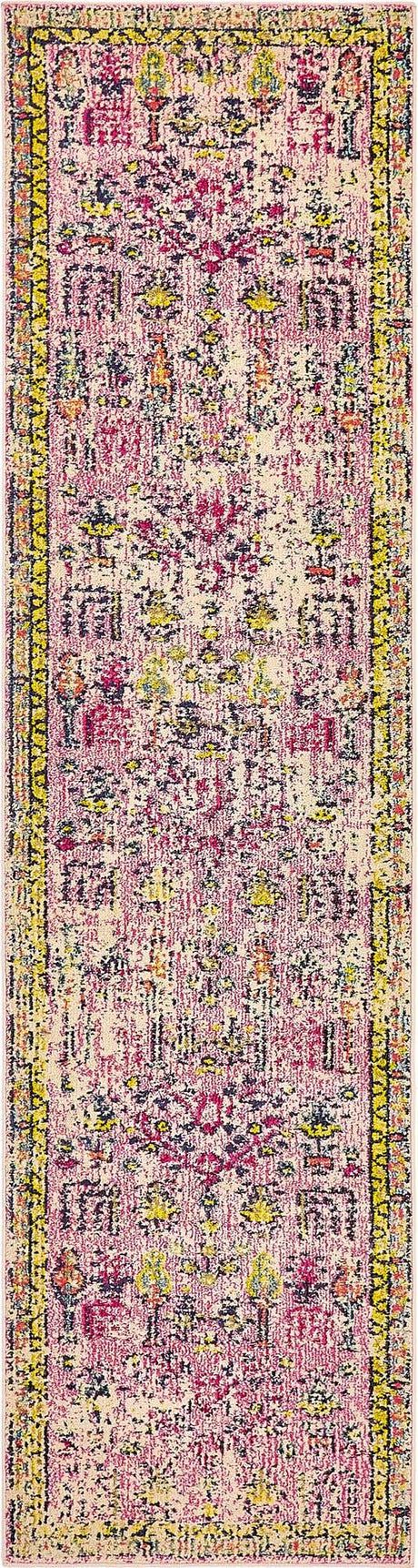 Pink 2' 7 x 10' Monterey Runner Area Rug 100% Polypropylene Colorful Easy Clean Traditional Carpet for Living Room, Bedrooms, Dining, Kitchen for Sale at Rug Engine