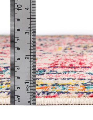 Pink 2' 7 x 12' Monterey Runner Area Rug 100% Polypropylene Colorful Easy Clean Traditional Carpet for Living Room, Bedrooms, Dining, Kitchen for Sale at Rug Engine