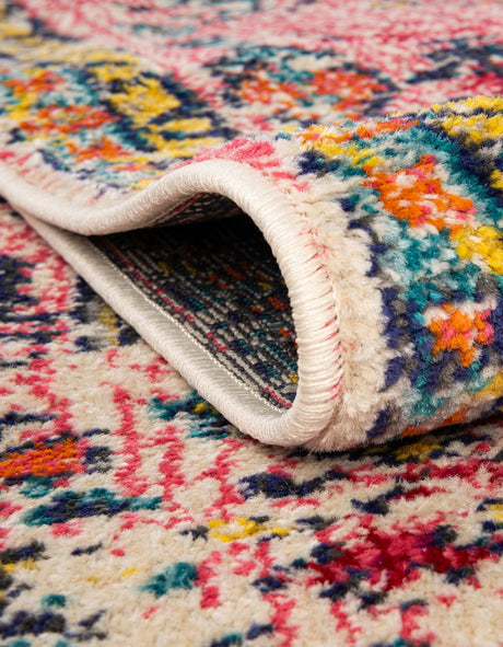 Pink 2' 7 x 10' Monterey Runner Area Rug 100% Polypropylene Colorful Easy Clean Traditional Carpet for Living Room, Bedrooms, Dining, Kitchen for Sale at Rug Engine
