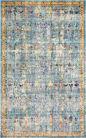 Blue 10' 6 x 16' 5 Monterey Rectangle Area Rug 100% Polypropylene Colorful Easy Clean Traditional Carpet for Living Room, Bedrooms, Dining, Kitchen for Sale at Rug Engine