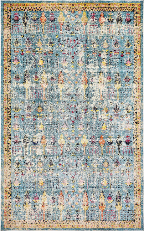 Blue 10' 6 x 16' 5 Monterey Rectangle Area Rug 100% Polypropylene Colorful Easy Clean Traditional Carpet for Living Room, Bedrooms, Dining, Kitchen for Sale at Rug Engine