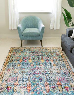 Blue 9' x 12' 2 Monterey Rectangle Area Rug 100% Polypropylene Colorful Easy Clean Traditional Carpet for Living Room, Bedrooms, Dining, Kitchen for Sale at Rug Engine