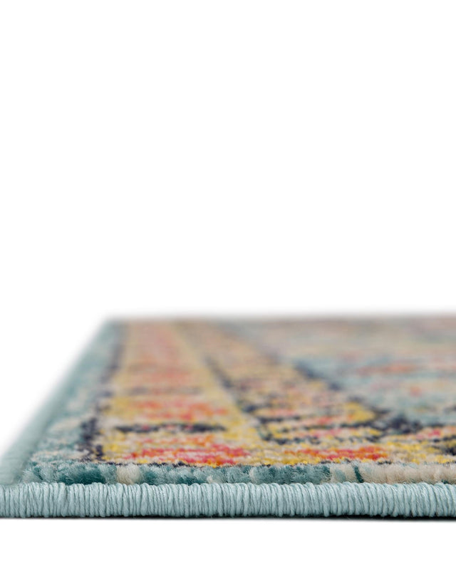 Blue 8' x 10' Monterey Rectangle Area Rug 100% Polypropylene Colorful Easy Clean Traditional Carpet for Living Room, Bedrooms, Dining, Kitchen for Sale at Rug Engine