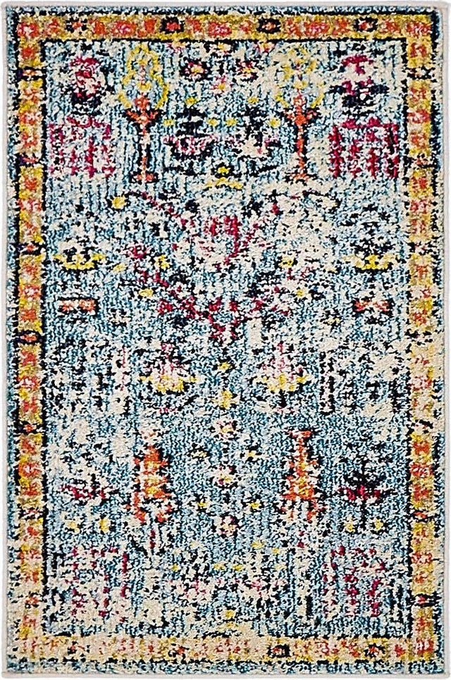 Blue 2' x 3' 1 Monterey Rectangle Area Rug 100% Polypropylene Colorful Easy Clean Traditional Carpet for Living Room, Bedrooms, Dining, Kitchen for Sale at Rug Engine