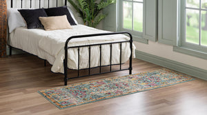 Blue 2' x 6' 9 Monterey Runner Area Rug 100% Polypropylene Colorful Easy Clean Traditional Carpet for Living Room, Bedrooms, Dining, Kitchen for Sale at Rug Engine