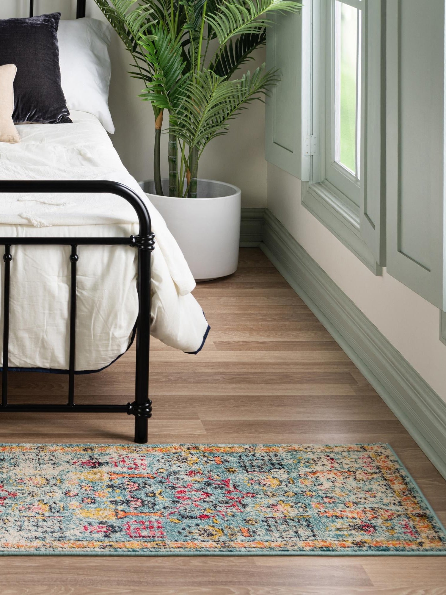 Blue 2' x 6' 9 Monterey Runner Area Rug 100% Polypropylene Colorful Easy Clean Traditional Carpet for Living Room, Bedrooms, Dining, Kitchen for Sale at Rug Engine