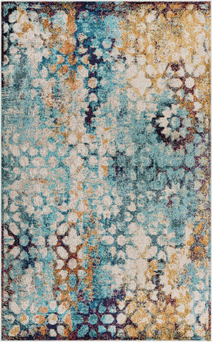 Blue 5' 1 x 8' Vita Rectangle Area Rug