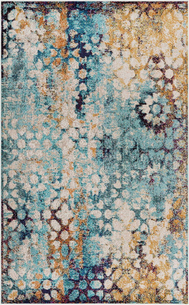 Blue 5' 1 x 8' Vita Rectangle Area Rug