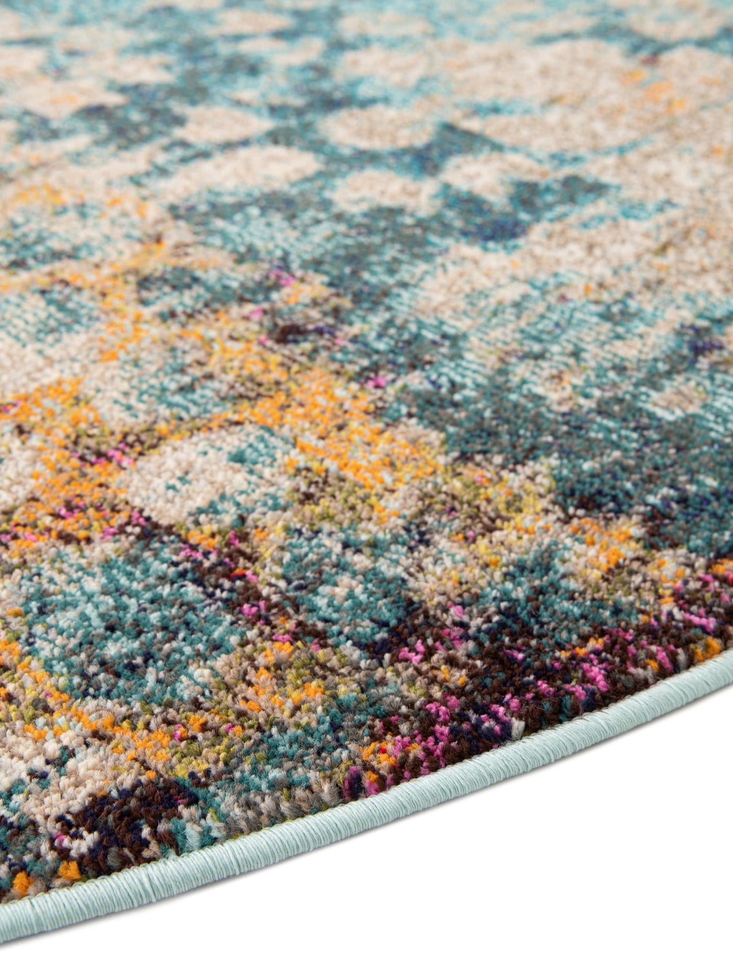 Blue 8' x 8' Vita Round Area Rug