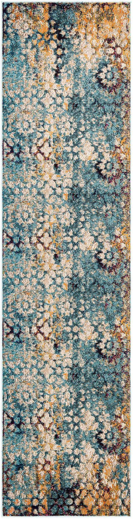 Blue 2' 7 x 10' Vita Runner Area Rug
