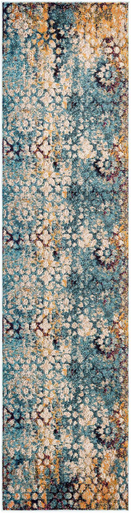 Blue 2' 7 x 10' Vita Runner Area Rug