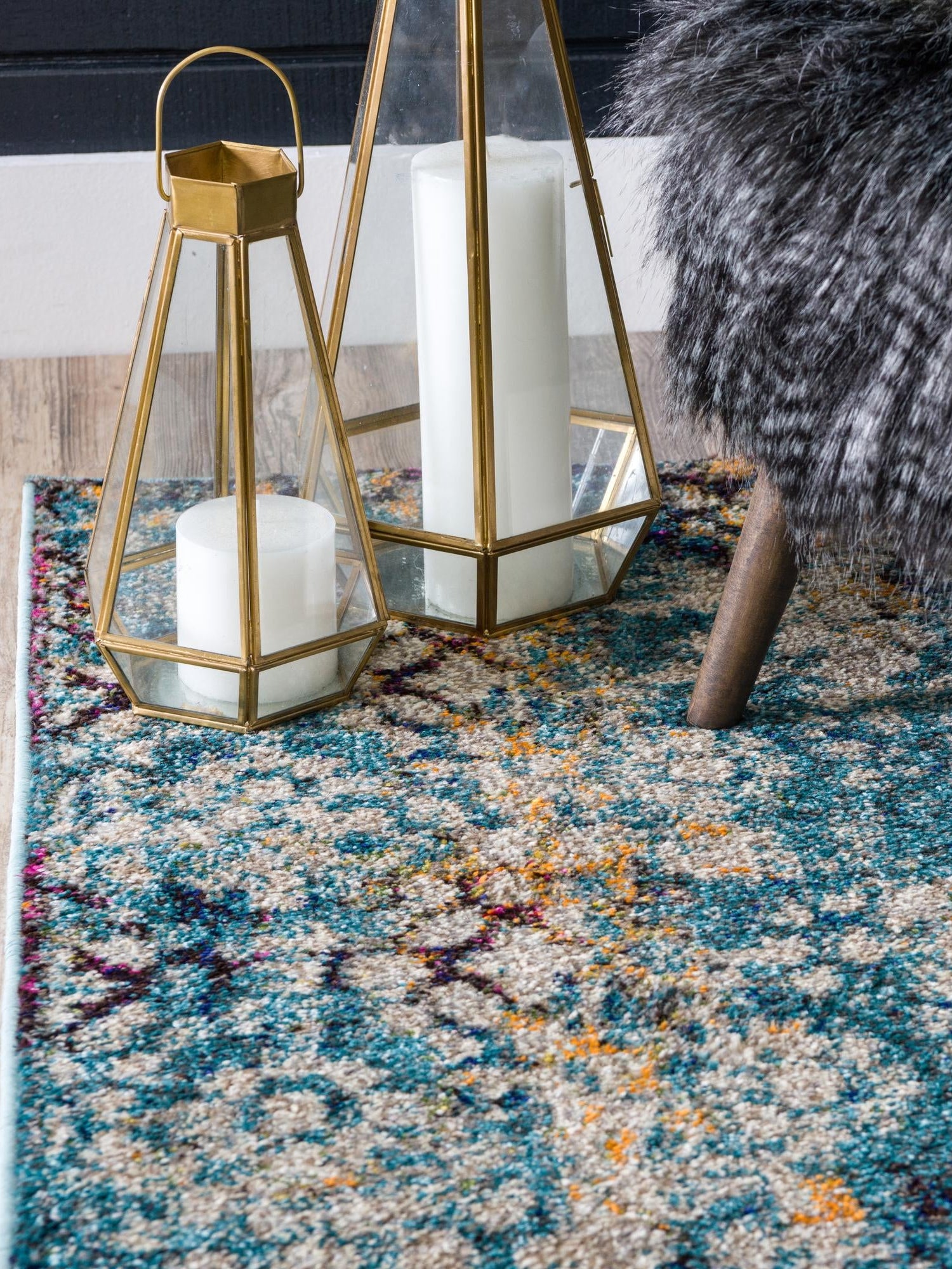 Blue 2' 7 x 10' Vita Runner Area Rug