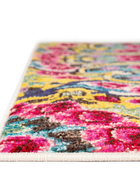 Multicolor 5' 1 x 8' Vita Rectangle Area Rug Colorful Vivid Vintage Style Modern Indoor Easy Clean Durable Carpet Mat for Home Interior Design for Sale at Rug Engine