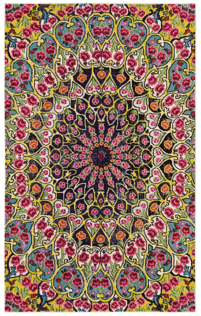 Multicolor 5' 1 x 8' Vita Rectangle Area Rug