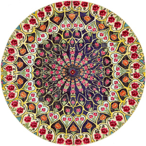 Multicolor 8' x 8' Vita Round Area Rug