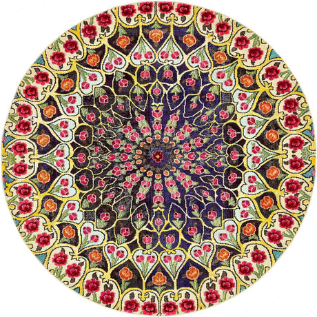 Multicolor 8' x 8' Vita Round Area Rug