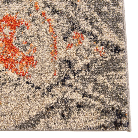 Gray 10' 6 x 16' 5 Vita Colorful Vivid Vintage Style Modern Indoor Easy Clean Durable Carpet Mat for Home Interior Design for Sale at Rug Engine