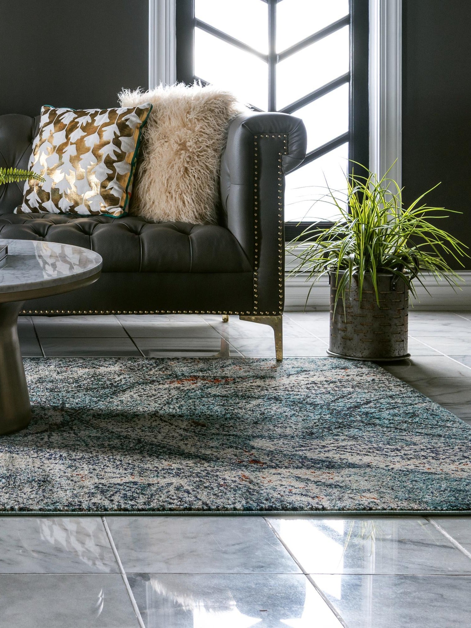 Blue 9' x 12' 2 Vita Rectangle Area Rug