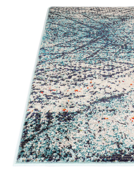 Blue 2' 2 x 3' 1 Vita Rectangle Area Rug Colorful Vivid Vintage Style Modern Indoor Easy Clean Durable Carpet Mat for Home Interior Design for Sale at Rug Engine