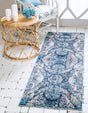Blue 2' 7 x 10' Vita Runner Area Rug