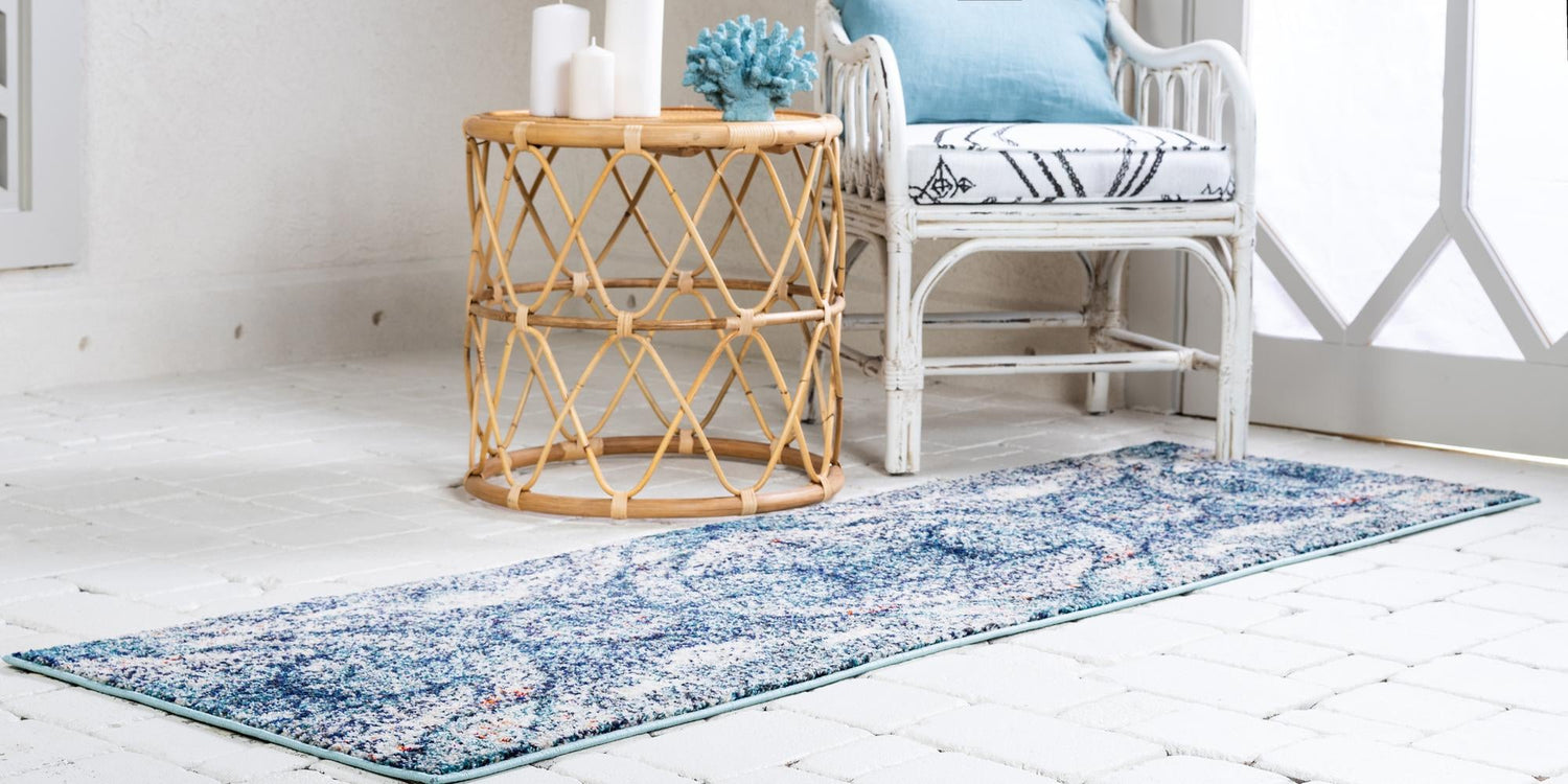 Blue 2' x 6' 9 Vita Runner Area Rug