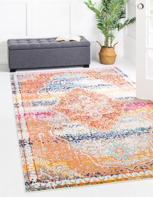 Multicolor 5' 1 x 8' Vita Rectangle Area Rug