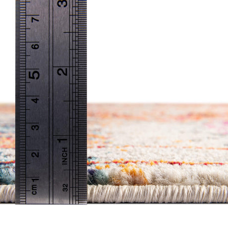 Multicolor 4' 1 x 6' 1 Vita Rectangle Area Rug Colorful Vivid Vintage Style Modern Indoor Easy Clean Durable Carpet Mat for Home Interior Design for Sale at Rug Engine